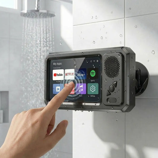 Transform Your Space with the Ultimate Waterproof Bluetooth Box Speaker – 360° Rotating Touch Screen for Movies, Music, and More!