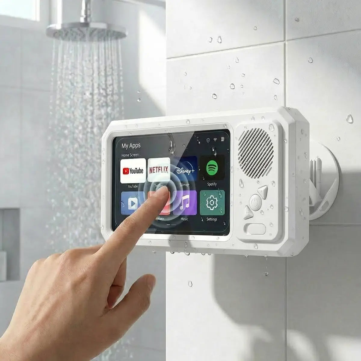 Transform Your Space with the Ultimate Waterproof Bluetooth Box Speaker – 360° Rotating Touch Screen for Movies, Music, and More!