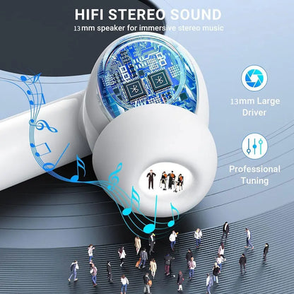 Elevate Your Audio Experience with TWS Wireless Bluetooth Earphones - High Fidelity Sound, Smart Touch Control, and Long Battery Life