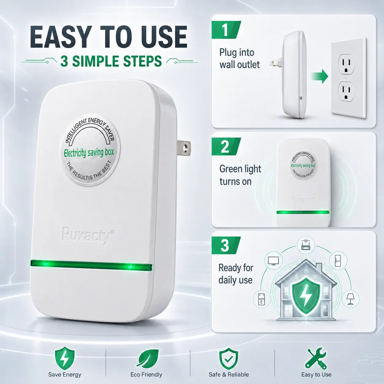 Compact Plug-In Power Device with Indicator Light for Home, Office, and Daily Use