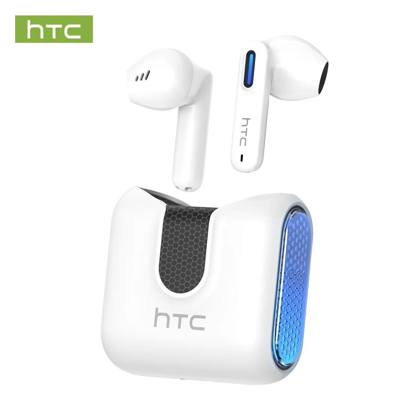 HTC NE49 Wireless Earbuds - Bluetooth 6.0 Gaming Headsets with High Fidelity Sound, IPX5 Waterproof Rating, Ideal for Office, Sports, Study, and Audio Calls, Featuring Built-In Microphone and TWS Technology