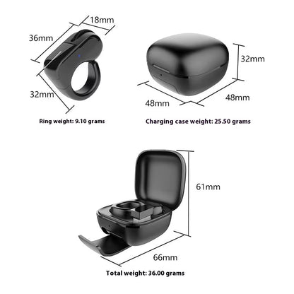 Bluetooth Dual-Mode Rechargeable Ring Mouse - Lightweight Remote Control for Selfie, Short Video, and Speech Applications