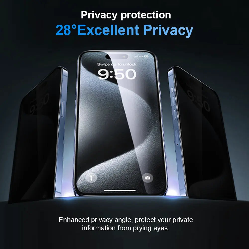 One Fish Tempered Glass Privacy Screen Protector for Samsung and iPhone - Shockproof, Crystal Clear Phone Protection Accessory