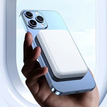 5000mAh Magnetic Power Bank - MagSafe-Compatible Wireless Portable Charger for iPhone 12-17 Series, Optimized for Magnetic Cases