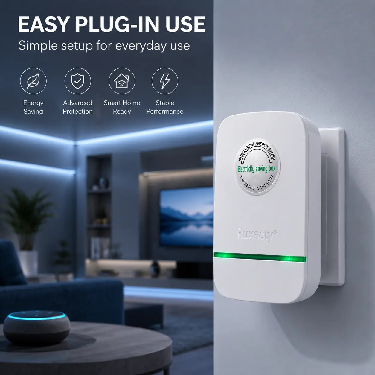 Compact Plug-In Power Device with Indicator Light for Home, Office, and Daily Use
