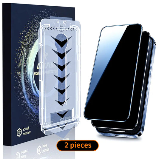 One Fish Tempered Glass Privacy Screen Protector for Samsung and iPhone - Shockproof, Crystal Clear Phone Protection Accessory